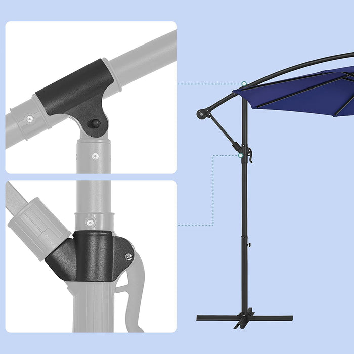 Sonnenschirm, Ampelschirm Ø 300 cm, mit Kurbel zum Öffnen und Schließen, Sonnenschutz, Gartenschirm, UV-Schutz bis UPF 50+, für Garten, Terrasse