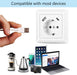 Steckdose mit USB Anschluss und Typ C (Max. 3.4A) System 55 Reinweiß Glänzend Schuko USB Steckdose Unterputz Schutzkontaktsteckdose Wandsteckdose für Smartphone Tablet, Sockeltiefe nur 32mm