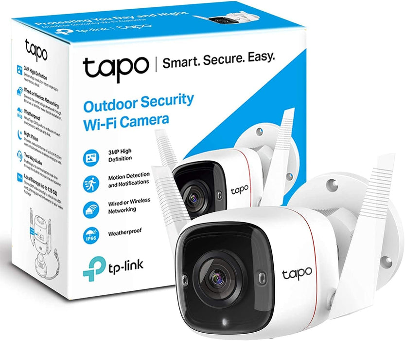 TP-Link Tapo C310 Überwachungskamera Außen, WLAN IP Kamera, 3MP Hochauflösung, 30m Nachtsicht, Alarmmeldung, unterstützt Alexa & Google Assistant