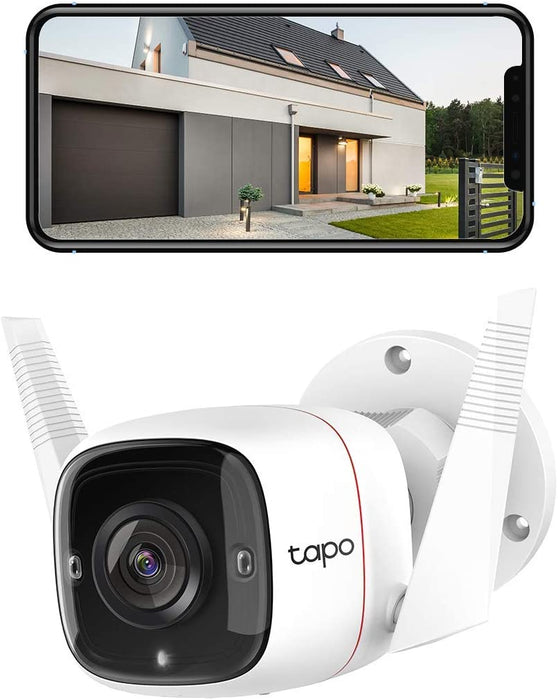 TP-Link Tapo C310 Überwachungskamera Außen, WLAN IP Kamera, 3MP Hochauflösung, 30m Nachtsicht, Alarmmeldung, unterstützt Alexa & Google Assistant