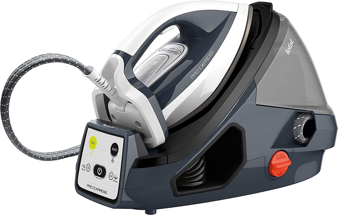 Tefal Pro Express Dampfbügelstation |7,5 bar| 1,6 L Wassertank-Fassungsvermögen | Anti-Kalk-Kollektor|120 g/Min. konstante Dampfmenge