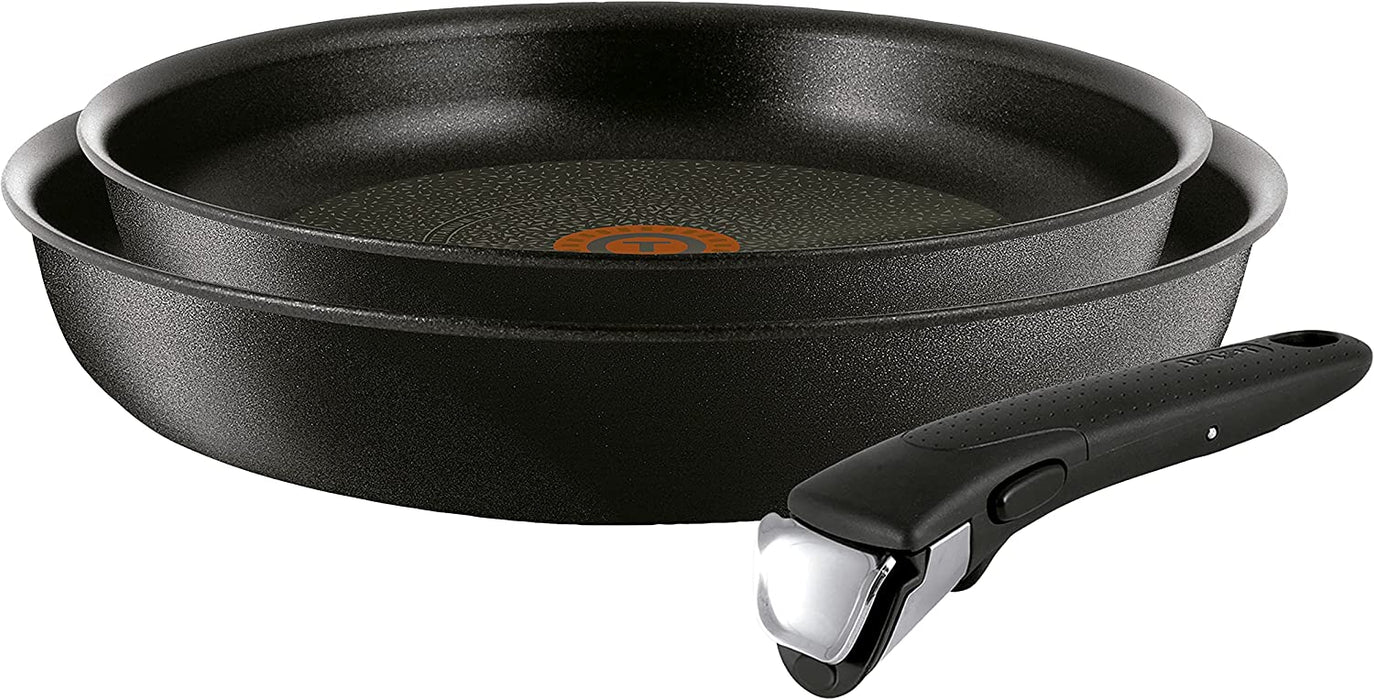 Tefal 3-teiliges Pfannen-Set Ingenio Expertise | 22 + 26 cm Pfanne | inklusive Griff | Alle Herdarten, auch Induktion | Antihaftversiegelt