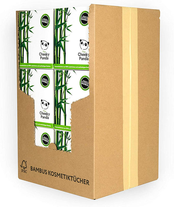 The Cheeky Panda - Kosmetiktücher aus Bambus - 12x 56 Blatt - 3-Lagig - Super sanft & plastikfrei - Nachhaltige & umweltfreundliche Taschentücher Box - FSC-zertifiziert - Ideal für Allergiker
