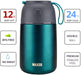 Thermobehälter für Essen 500ml & 700ml Edelstahl Warmhaltebebehälter mit faltbaren Löffel, Speißen, Babynahrung, Suppe, Brei, Obst, Joghurt, Thermo 