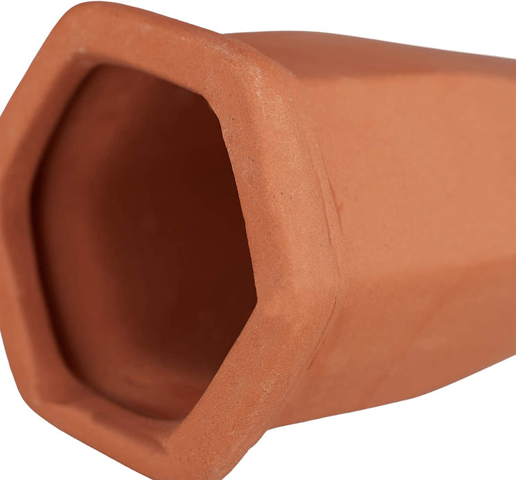 Tonkegel Bewässerung 4er Set, Pflanzen Wasserspender Ton, Wein und PET Flaschen Bewässerungskegel, Terracotta