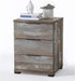 Universal Nachttisch in Driftwood Optik - Moderner Nachtschrank mit drei Schubladen für Ihr Boxspringbett - 46 x 61 x 42 cm