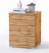 Universal Nachttisch in Wildeiche Optik - Moderner Nachtschrank mit drei Schubladen für Ihr Boxspringbett - 46 x 61 x 42 cm