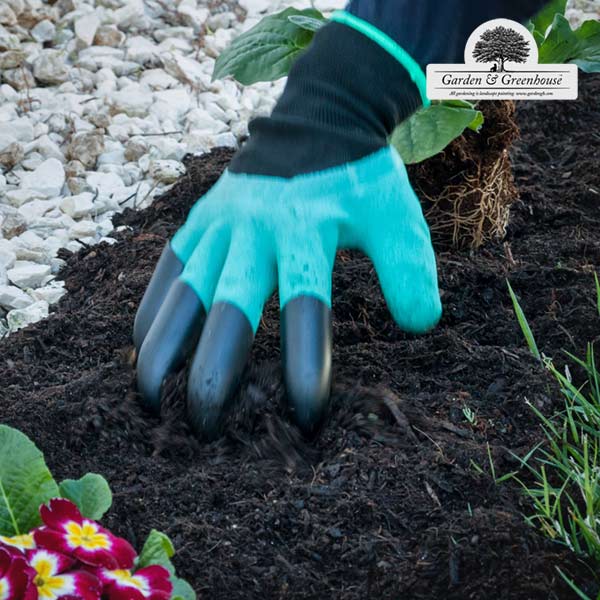 Garden & Greenhouse Gartenhandschuhe mit 4 Krallen zum Graben