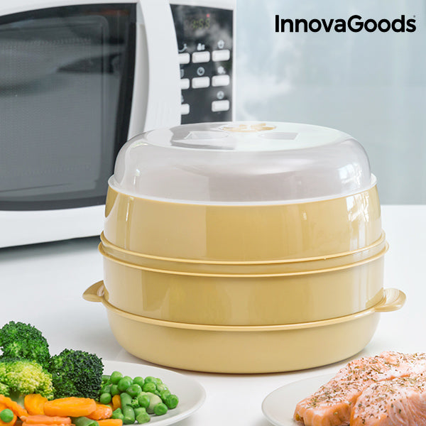 InnovaGoods Doppel Dampfgarer für die Mikrowelle