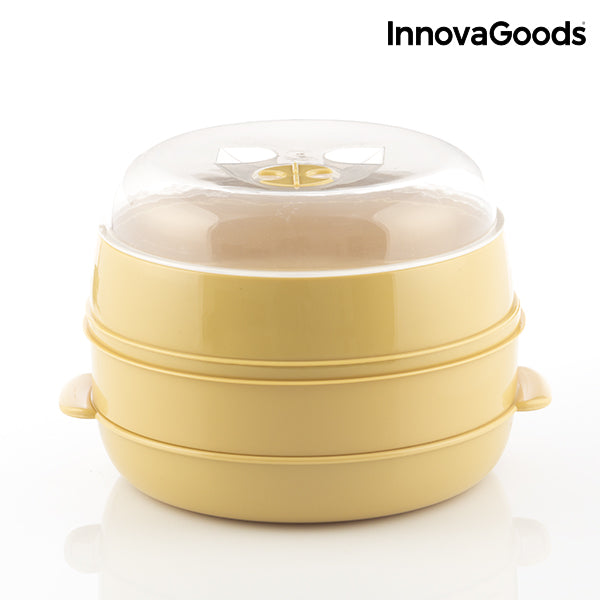InnovaGoods Doppel Dampfgarer für die Mikrowelle