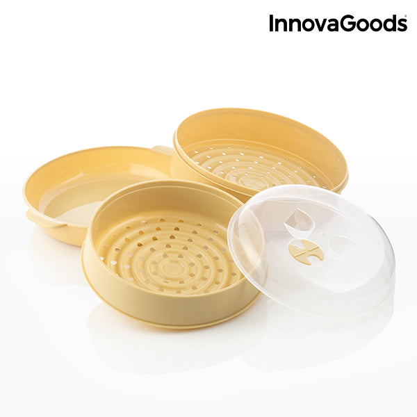 InnovaGoods Doppel Dampfgarer für die Mikrowelle