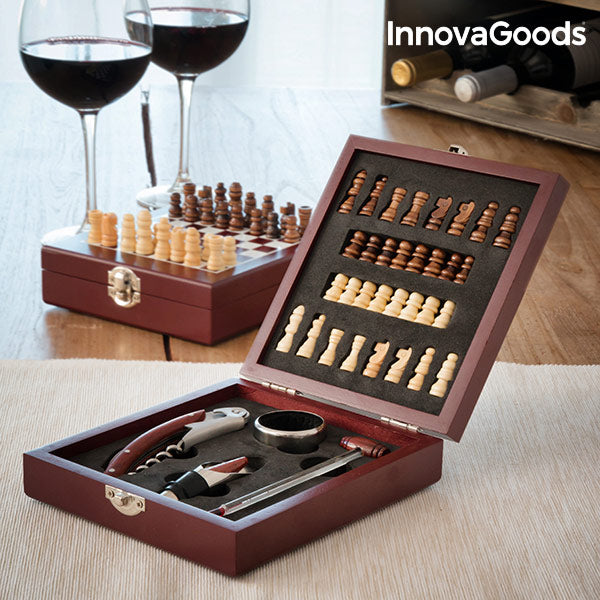 InnovaGoods Weinzubehörset mit Schachspiel (37 Stück)