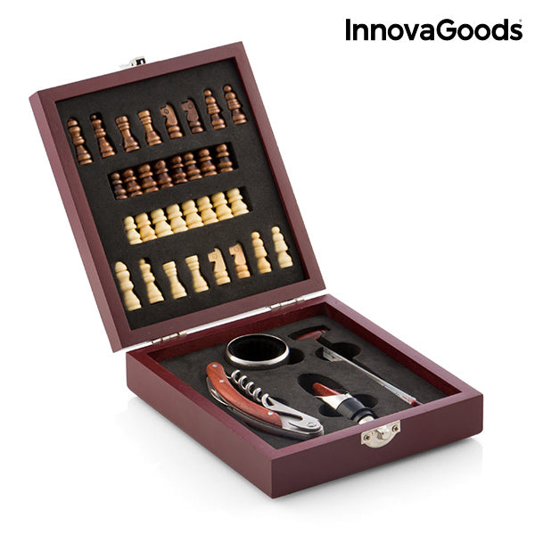 InnovaGoods Weinzubehörset mit Schachspiel (37 Stück)