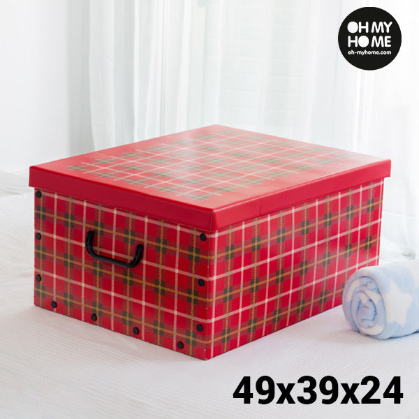 Oh My Home Bilder Aufbewahrungsbox aus Pappe mit Deckel & Griffen