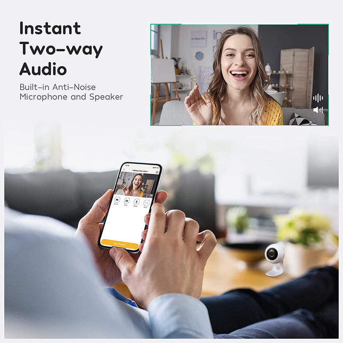 Video Babyphone mit Kamera und Audio, Winees 1080P Babyphone Nachtsicht, Baby Monitor mit 2 Wege Audio,WLAN Kamera mit App