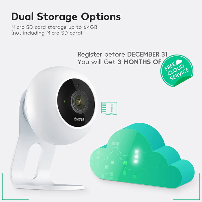 Video Babyphone mit Kamera und Audio, Winees 1080P Babyphone Nachtsicht, Baby Monitor mit 2 Wege Audio,WLAN Kamera mit App