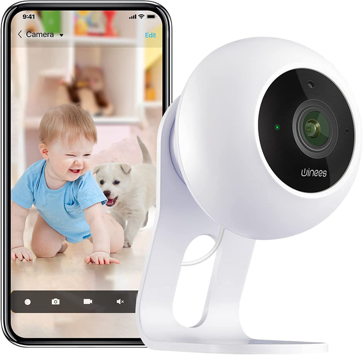 Video Babyphone mit Kamera und Audio, Winees 1080P Babyphone Nachtsicht, Baby Monitor mit 2 Wege Audio,WLAN Kamera mit App