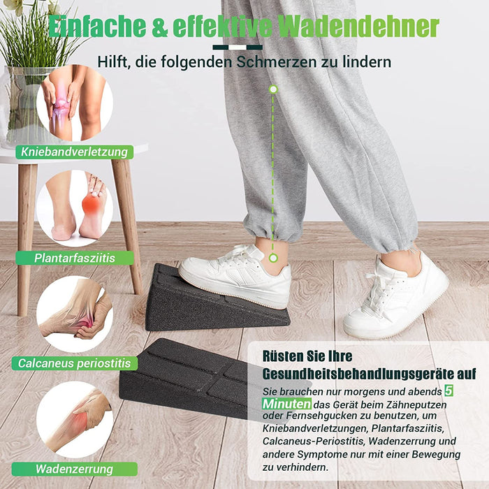 Wadendehner 3er Set, Mobilisationskeil geeignet für Wadenstrecker, Beinstrecker, Plantarstretching, Plantarfasziitis und Achillessehnenentzündung 