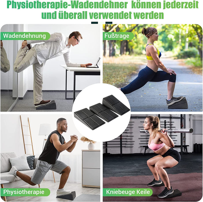 Wadendehner 3er Set, Mobilisationskeil geeignet für Wadenstrecker, Beinstrecker, Plantarstretching, Plantarfasziitis und Achillessehnenentzündung 