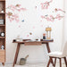 Wandtattoo Rosa Kirschblüte Wandsticker Vögeln auf Baum Wandaufkleber Blumen Rosa Wandsticker Wohnzimmer Schlafzimmer Büro Wanddeko(H 100cm)