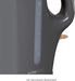 Wasserkocher, Füllmenge bis zu 1.7 Liter, Edelstahlheizelement, herausnehmbarer Kalkfilter, 2200 Watt, 2 außenliegende Wasserstandsanzeigen, Grau