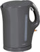 Wasserkocher, Füllmenge bis zu 1.7 Liter, Edelstahlheizelement, herausnehmbarer Kalkfilter, 2200 Watt, 2 außenliegende Wasserstandsanzeigen, Grau