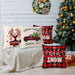Weihnachten Kissenbezug 4 Pack,Winter dekokissen,Dekor Kissenhülle,Kissenbezug Weihnachten 45x45,kissenhülle Home bunt,Leinen Dekokissen,Schlafzimmer Dekokissen