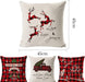 Weihnachten Kissenbezug 4 Pack,Winter dekokissen,Dekor Kissenhülle, Kissenbezug Weihnachten 45x45,kissenhülle Home bunt, Leinen Dekokissen