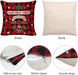 Weihnachten Kissenbezug 4 Pack,Winter dekokissen,Dekor Kissenhülle, Kissenbezug Weihnachten 45x45,kissenhülle Home bunt, Leinen Dekokissen