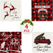 Weihnachten Kissenbezug 4 Pack,Winter dekokissen,Dekor Kissenhülle, Kissenbezug Weihnachten 45x45,kissenhülle Home bunt, Leinen Dekokissen