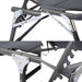 XXL-Sonnenliege aus Aluminium mit Dach und Quick-Dry-Schaum, max. Belastung bis 150 kg, Textilene anthrazit, 200 x 70 cm
