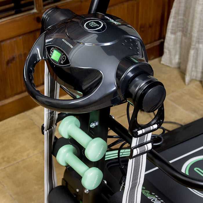 Laufband mit einem vibrierenden Massagegurt Hometrainer - Sport ohne Fitnessstudio - Heimtrainer Laufband  Pulsmesser und LED-Display 14 km/h klappbar