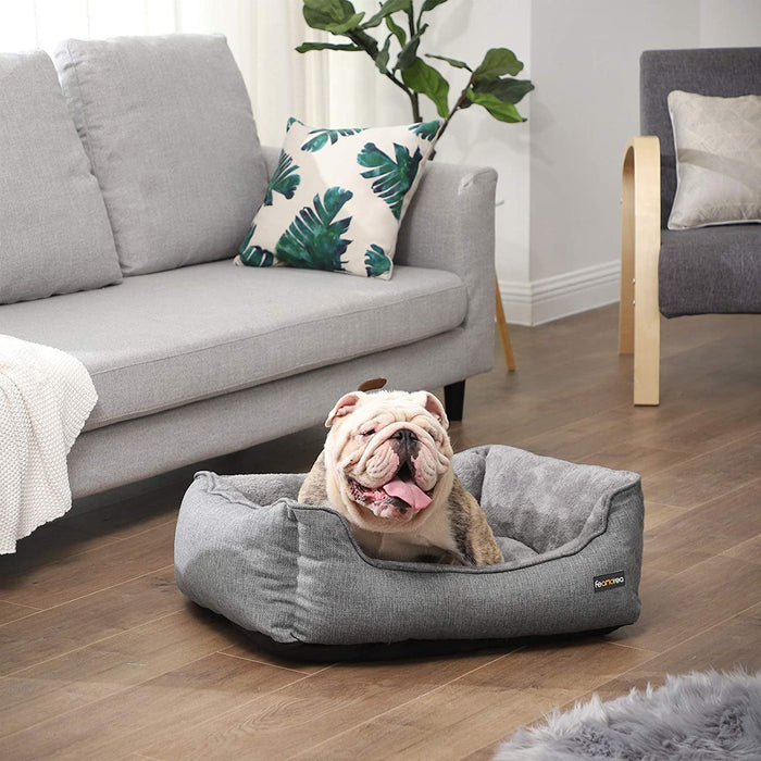 Hundebett, Hundesofa, Bezug abnehmbar, maschinenwaschbar, grau