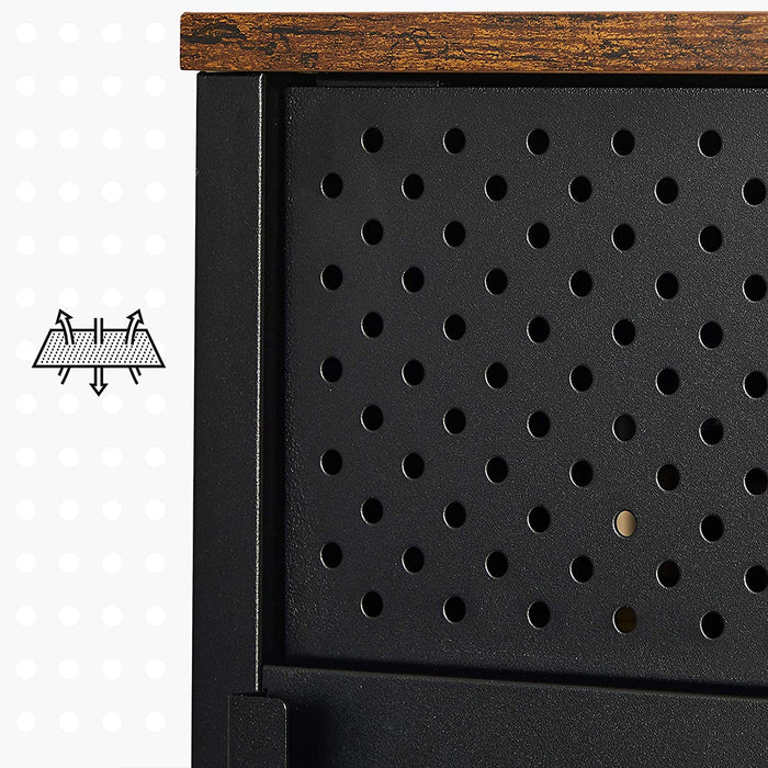 Sideboard, küchenschrank, schrank mit Doppeltür, verstellbarer Einlegeboden, Stahlgestell, Industriestil, multifunktional, Wohnzimmer, Schlafzimmer