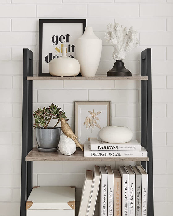 Standregal, Bücherregal mit 5 Ablagen, mit Metallgestell, einfache Montage, für Wohnzimmer, Schlafzimmer, Küche, 56 x 34 x 172 cm (L x B x H)