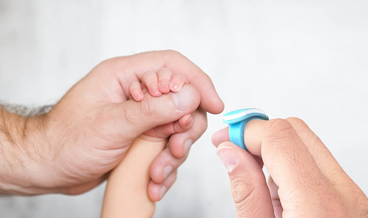 Nagelpflege für Babys | Praktisches Babypflege-Set für Neugeborene ab 0 Monate | Geschenkidee für werdende Mütter | 18 Einwegfeilen, blau