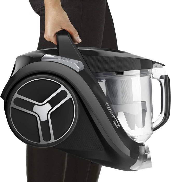 Beutelloser Bodenstaubsauger Compact Power XXL | 550 Watt | 2,5L Staubvolumen | Kompakt & leise | Extreme Saugleistung | Hocheffizienter Saugkopf | Schwarz/Grau 