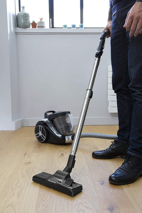 Beutelloser Bodenstaubsauger Compact Power XXL | 550 Watt | 2,5L Staubvolumen | Kompakt & leise | Extreme Saugleistung | Hocheffizienter Saugkopf | Schwarz/Grau 