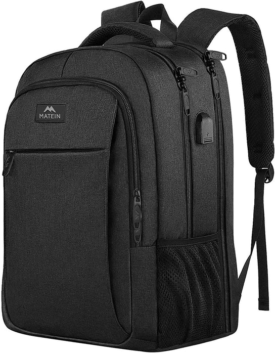 Großer Laptop Rucksack 17 Zoll Laptoptasche für Schule Arbeit mit USB Ladeanschluss Anti Diebstahl Business Reisen Rucksack für Notebook Wasserdichte