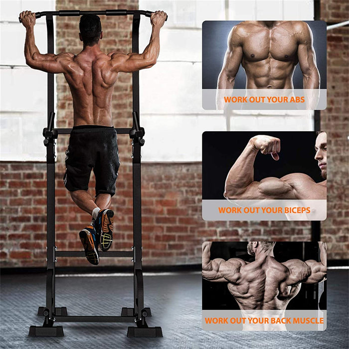 Power Tower Dip Station Klimmzugstange für Krafttrainingsgeräte für das Heim-Fitnessstudio. Ladekapazität bis zu 200KG.