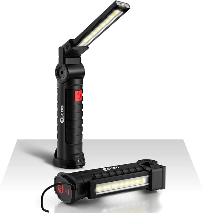 LED Arbeitsleuchte COB LED Werkstattlampe Inspektionsleuchten mit Haken und Magnethalter, LED Campinglampe für Auto Reparatur Werkstatt Garage Camping