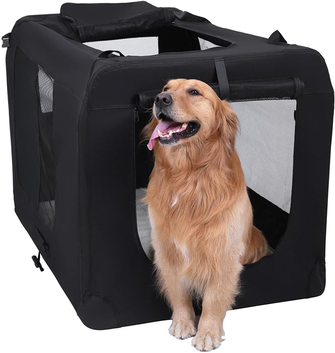 Hundebox, Hundetasche, faltbar, 91 x 63 x 63 cm, schwarz