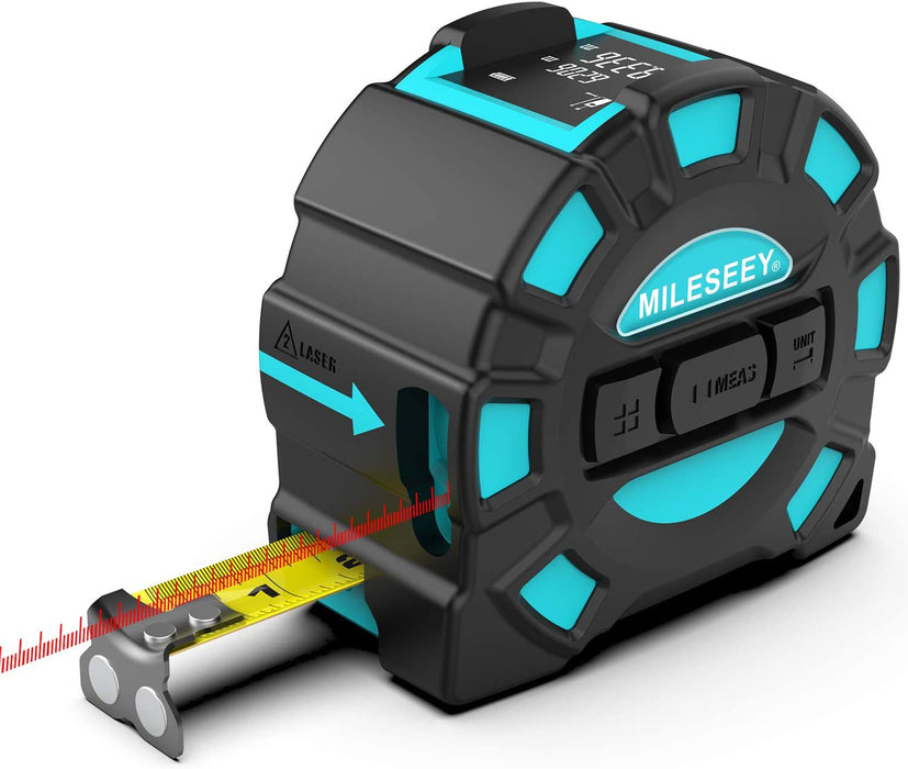 Massband Laser Entfernungsmesser 2 in 1, RockSeed 40m Maßband Laser Messgerät & 5m Massband USB Aufladen mit HD LCD Anzeige Pythagoras, Entfernung