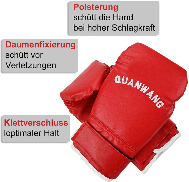 11 PCS Boxsack-Set, Box-Set mit Boxhandschuhen Boxbandagen und Tasche, Mundschutz