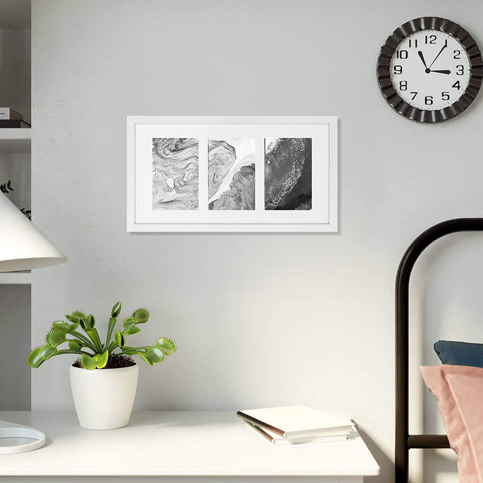 Bilderrahmen für 3 Fotos, Fotorahmen, Fotocollage, Wanddeko, hängend oder stehend, passend für 10 x 15 cm (4 x 6 Zoll) große Bilder, für Familienfotos