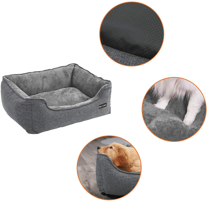 Hundebett, Hundesofa, Bezug abnehmbar, maschinenwaschbar, grau