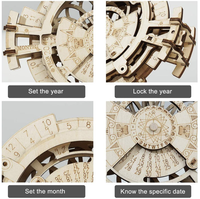 Perpetual Calendar-3D-Holzbausatz / Mechanische Modelle / Modellbau Mechanische Modellbau Kits Für Jugendliche und Erwachsene