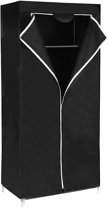 Stoffschrank, Kleiderschrank, Faltschrank mit Kleiderstange, Kleiderständer, Aufbewahrung für Taschen, Spielzeug, Schuhe, Schlafzimmer, Ankleidezimmer