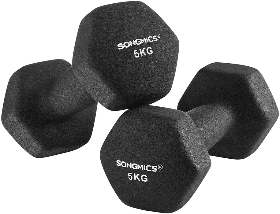 Hanteln, 2er Set, Kurzhanteln, Krafttraining, zu Hause, im Büro, Fitnessstudio 5KG