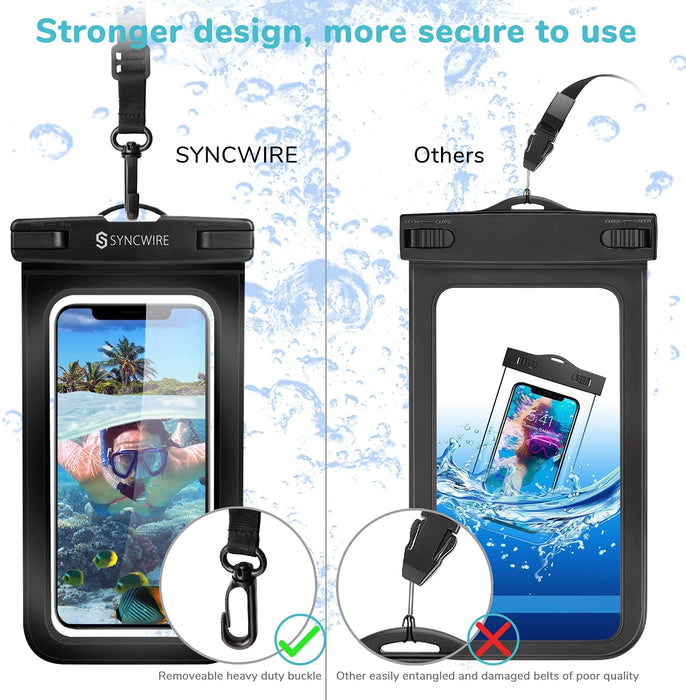 Wasserdichte Handyhülle Unterwasser Wasserfeste - 2 Stück 7 Zoll DOPPELT VERSIEGELT Wasserdicht Handy Hülle Handytasche